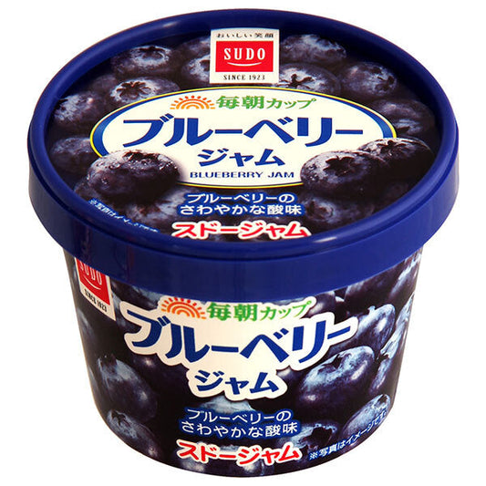 スドージャム 毎朝カップ ブルーベリージャム 120g×12本入【日本出荷】