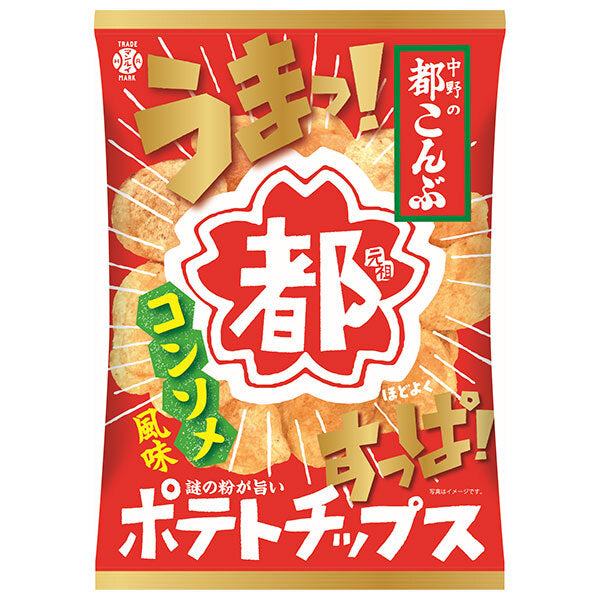 [Best by March 14, 2026 or later] Creative Packaging Miyako Konbu Potato Chips, Consommé Flavor, 90g x 5 bags [Ships from Japan] 