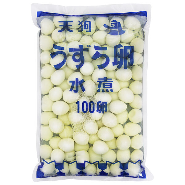 Tengu Canned Quail Eggs, Boiled in Water, 100 Eggs x 4 Bags (Ships from Japan) 