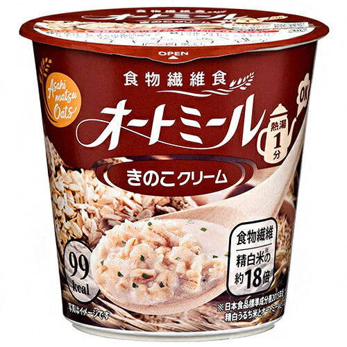 Asahimatsu Oatmeal Mushroom Cream 24.2g x 6 [Ships from Japan]