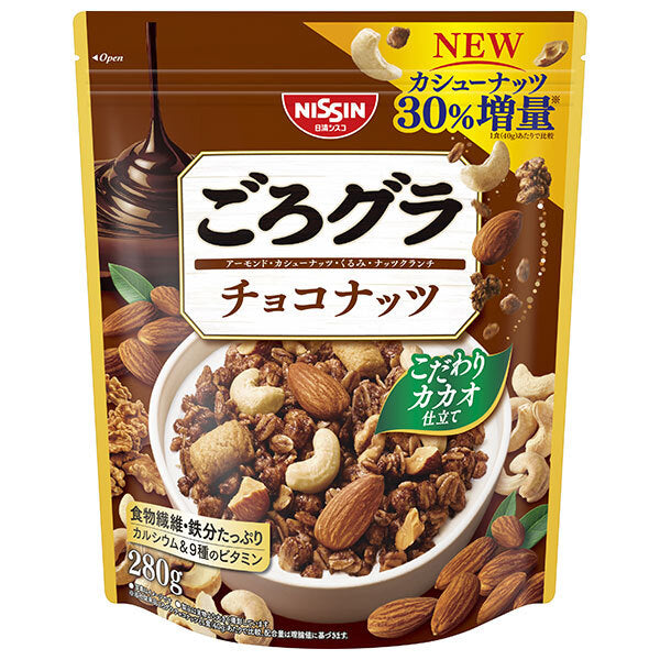 Nissin Cisco Gorogura Chocolate Nuts 320g x 6 bags [Ships from Japan] 