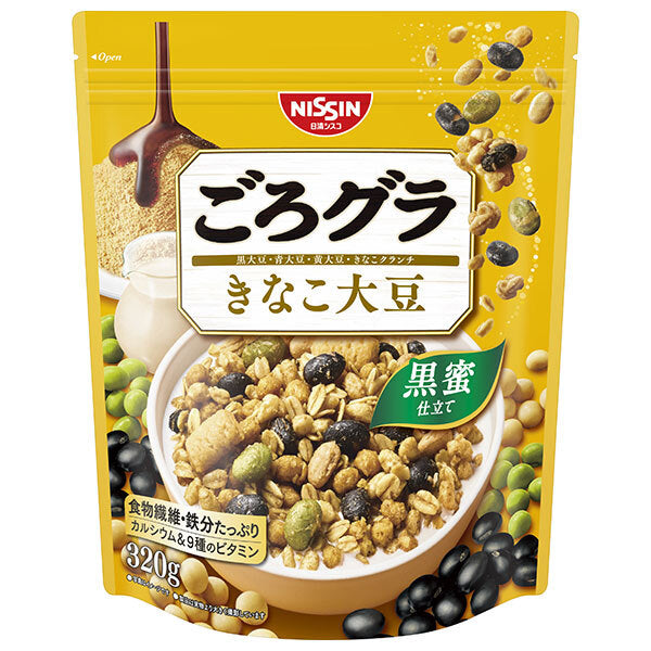 Nissin Cisco Gorogura Kinako Soybean 320g x 8 bags [Shipped in Japan]