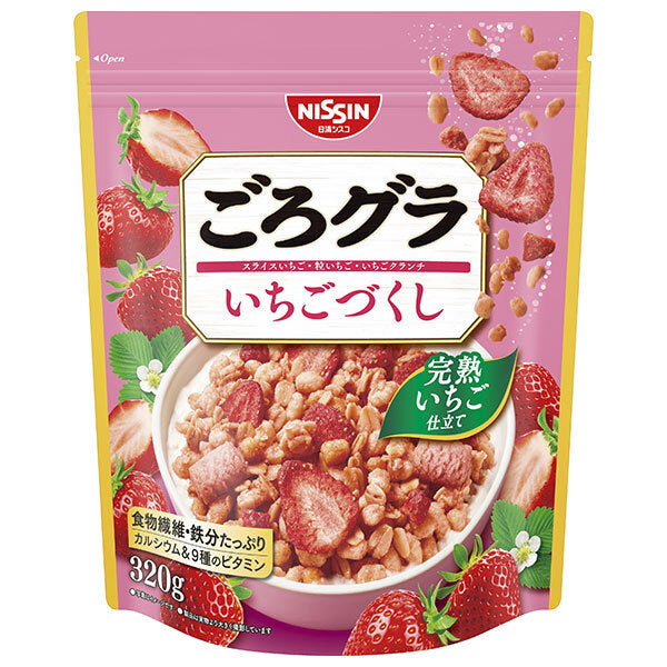 Nissin Cisco Gorogura Strawberry Pack 320g x 8 bags [shipped in Japan]