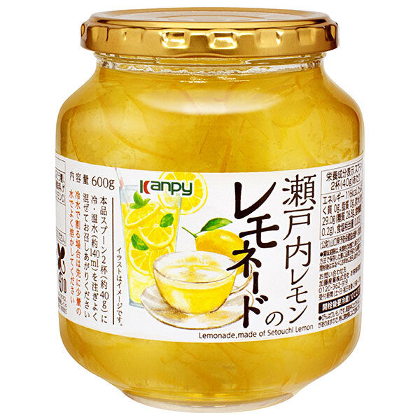 カンピー 瀬戸内レモンのレモネード 600g×12個入【日本出荷】