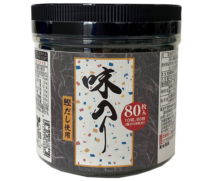 Kato Sangyo Tabletop Flavored Nori, 10-Cut Seaweed Sheets (80 Sheets x 12 Packs) [Ships from Japan] 