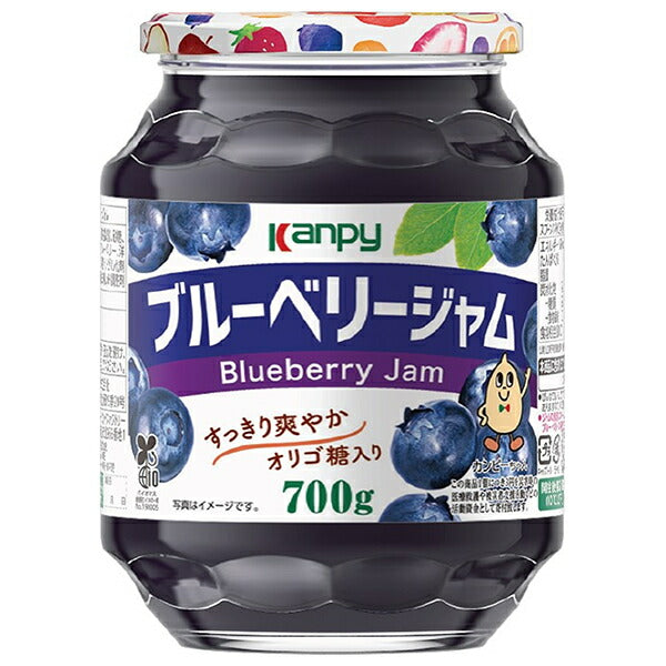Campy Blueberry Jam, 700g Jar x 6 [Ships from Japan] 