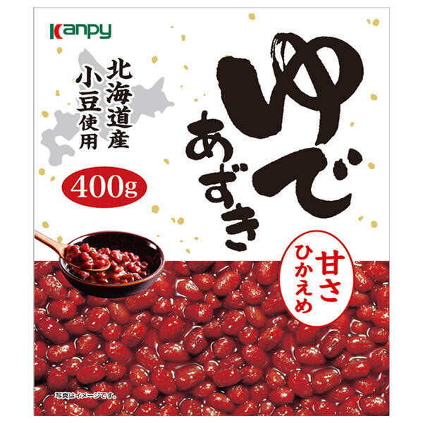 カンピー 北海道ゆであずき 甘さひかえめ 400g×12袋入【日本出荷】