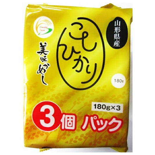 ドリームズファーム 美味かめし コシヒカリ(山形県産) (180g×3P)×8個入【日本出荷】