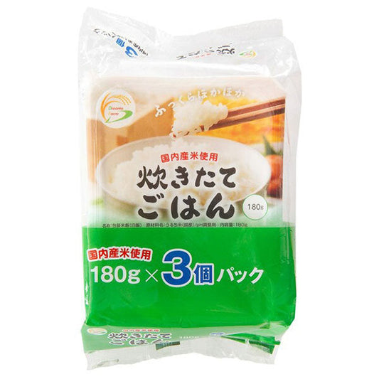 Dreams Farm Freshly Cooked Rice (180g x 3P) x 8 pieces [Shipped in Japan]