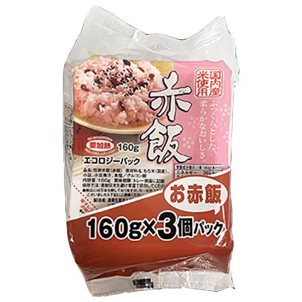 【賞味期限2026.07月】ドリームズファーム 赤飯 (160g×3P)×12個入【日本出荷】