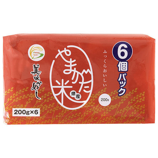 Dreams Farm Delicious Rice, Yamagata Prefecture Rice (200g x 6 packs) x 6 packs [Ships from Japan] 