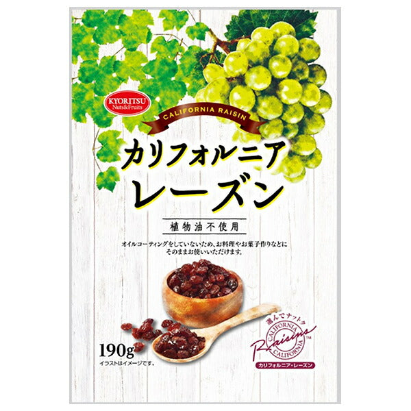 Kyoritsu Foods California Raisins Vegetable Oil Free 190g x 6 bags [Shipped in Japan]