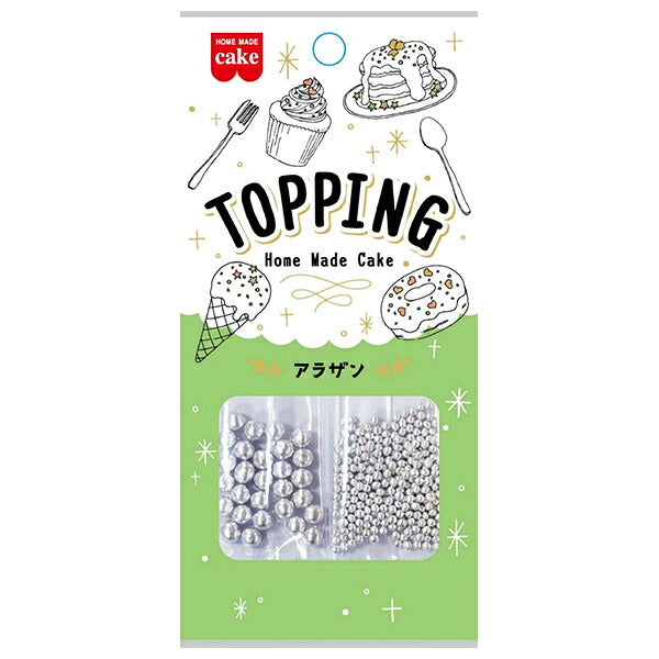 Kyoritsu Foods Topping Silver Dragees 6g x 5 Bags [Ships from Japan]