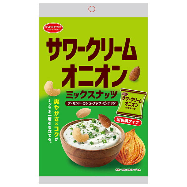 Kyoritsu Foods Sour Cream & Onion Mixed Nuts Snack, 90g x 6 Bags [Ships from Japan]