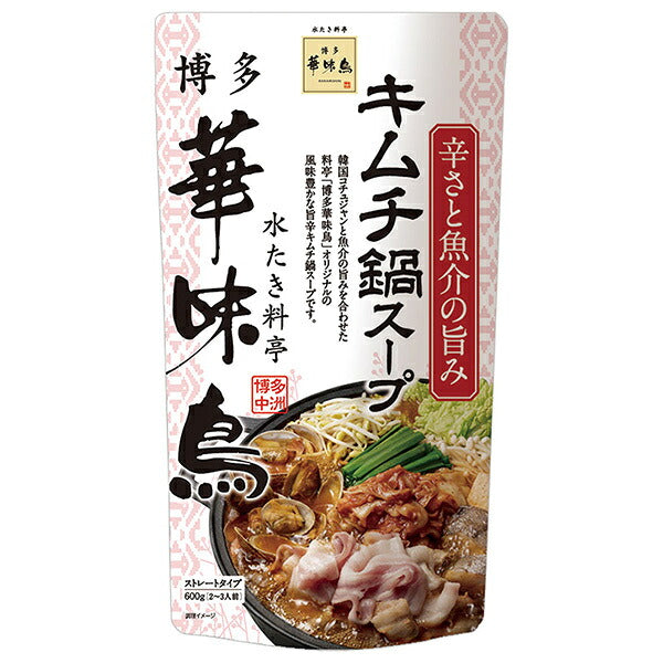 トリゼンフーズ 博多華味鳥 キムチ鍋スープ 600g×12袋入【日本出荷】