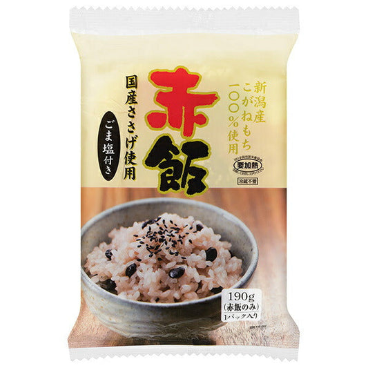たかの 赤飯 ごま塩(1.5g)付き 190g×10個入【日本出荷】
