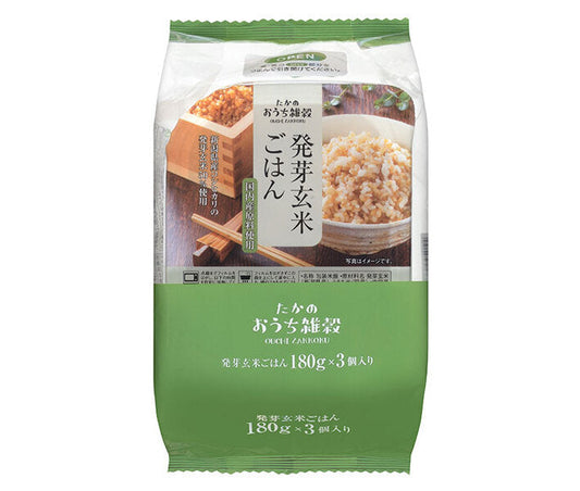 Takano Germinated Brown Rice (180g x 3) x 4 bags [Ships from Japan] 