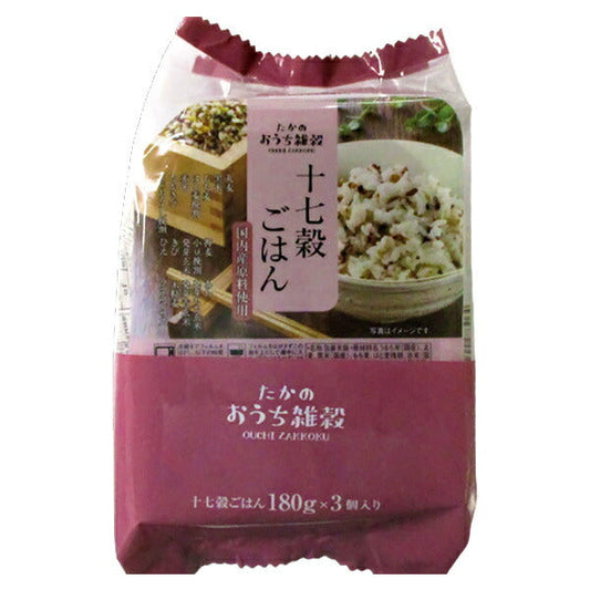 たかの 十七穀ごはん 3個パック (180g×3個)×4個入【日本出荷】