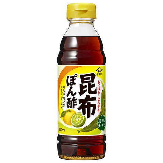 ヤマサ醤油 昆布ぽん酢 360mlペットボトル×12本入【日本出荷】
