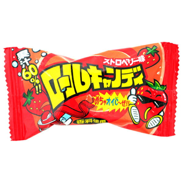 やおきん ロールキャンディ ストロベリー味 20g×24本入【日本出荷】
