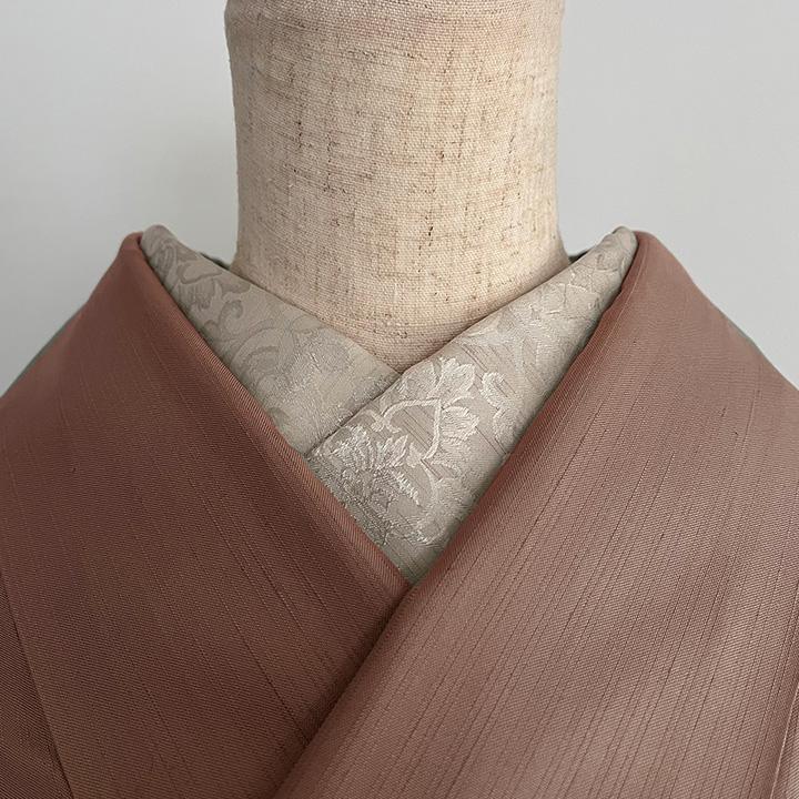 Damask patterned white oak half-collar, handmade half-collar, botanical, beige, ecru