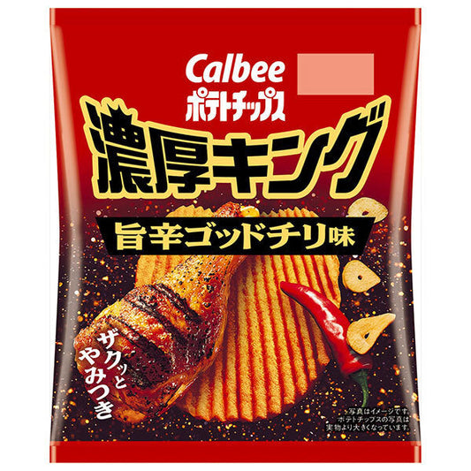 Calbee Potato Chips Rich King Delicious and Spicy God Chili Flavor 52g x 12 bags [Shipped in Japan]