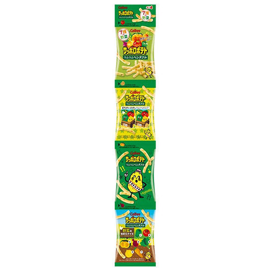 Calbee Sapporo Potato Tubu Tubu Veggie Mini 4 36g x 10 bags [Shipped in Japan]