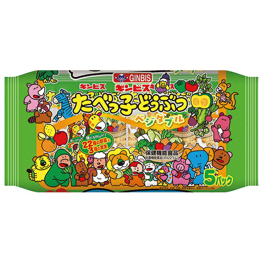Ginbis Tabekko Doubutsu Vegetable 5P 100g x 12 [Ships from Japan]