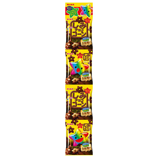 ギンビス しみチョココーン全粒粉4連 52g(13g×4)×12袋入【日本出荷】