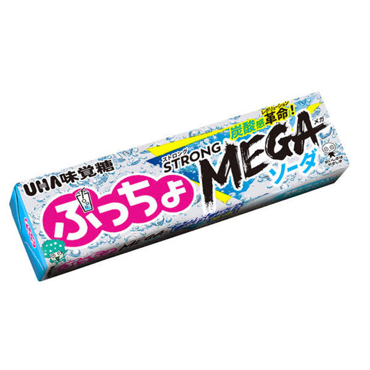 UHA味覚糖 ぷっちょスティック ストロングMEGAソーダ 10粒×10個入【日本出荷】