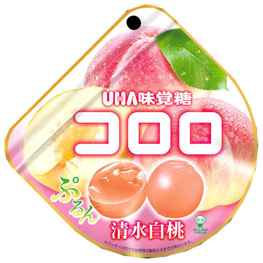 UHA Mikakuto Kororo Shimizu White Peach 40g x 6 pieces [Shipped in Japan]