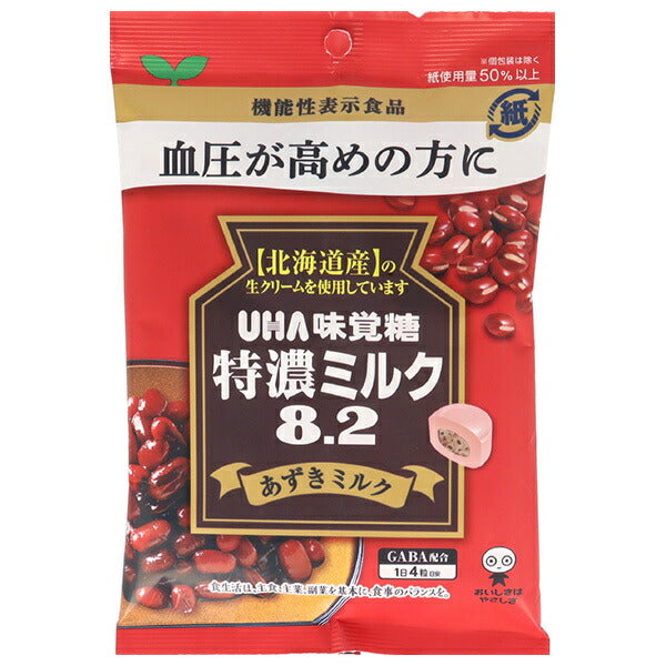 UHA味覚糖 特濃ミルク8.2 あずきミルク 93g×6袋入【日本出荷】