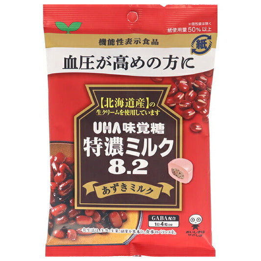 UHA味覚糖 特濃ミルク8.2 あずきミルク 93g×6袋入【日本出荷】