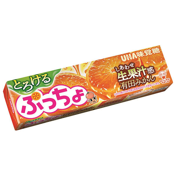 UHA Mikakuto Puccho Sticks, Melting Arita Mandarin Orange, 10 sticks x 10 packs [Ships from Japan] 
