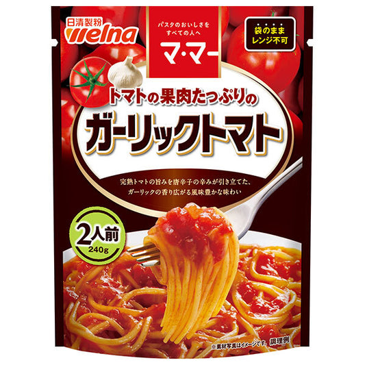 Nissin Welna Ma Ma Garlic Tomatoes with Plenty of Tomato Pulp, 240g x 6 bags [Ships from Japan] 