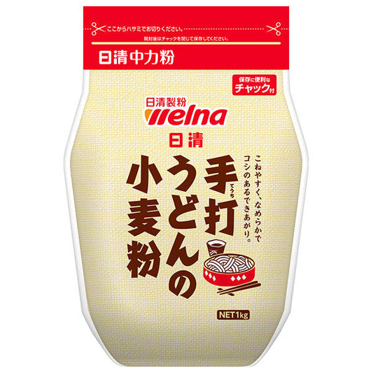 Nissin Welna Handmade Udon Flour, Zip-Sealed, 1kg x 15 Bags [Ships from Japan] 