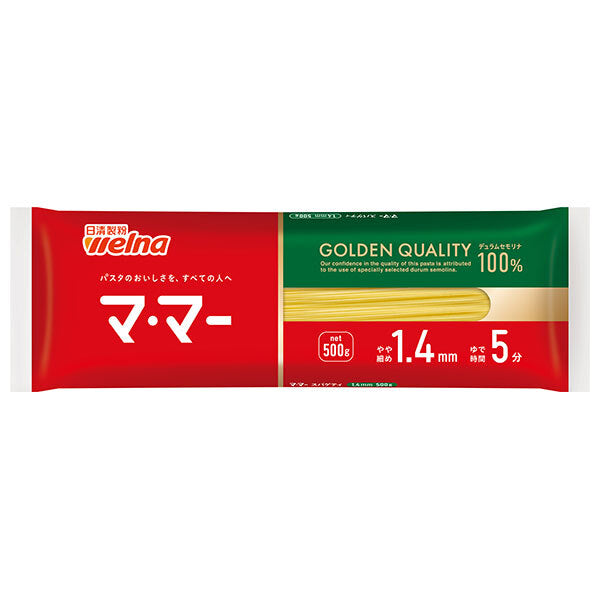 Nisshin Seifun Verna Mama Spaghetti 1.4mm 500g x 25 bags [Shipped in Japan]