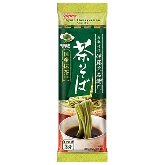 日清製粉ウェルナ 伊藤久右衛門 国産抹茶使用 茶そば 200g×12袋入【日本出荷】