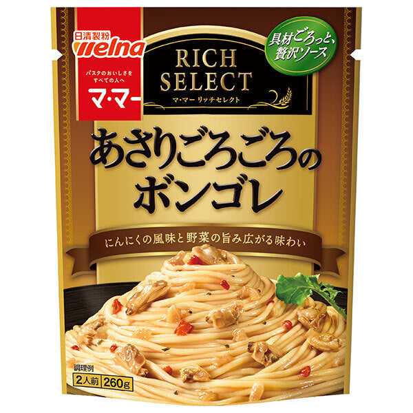 Nissin Flour Wellna Ma Ma Rich Select Clam Vongole 260g x 6 bags [Ships from Japan] 