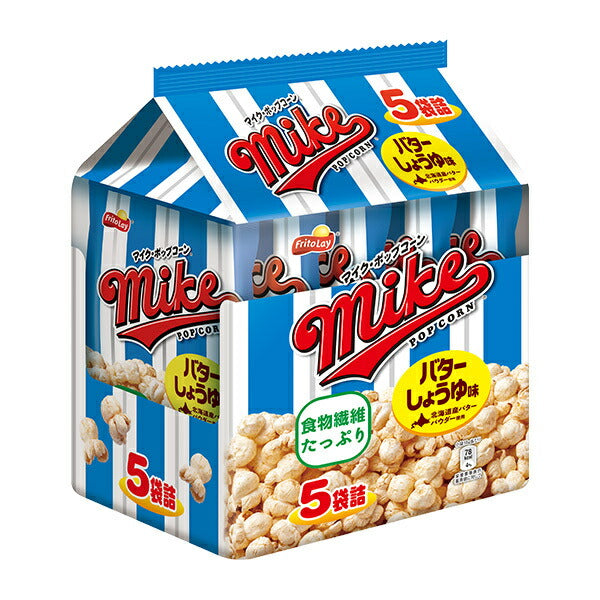 Frito-Lay Mike Popcorn Butter Soy Sauce Flavor 80g (16g x 5 bags) x 12 bags [Shipped in Japan]