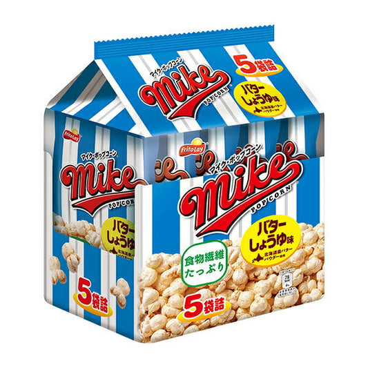 Frito-Lay Mike Popcorn Butter Soy Sauce Flavor 80g (16g x 5 bags) x 12 bags [Shipped in Japan]