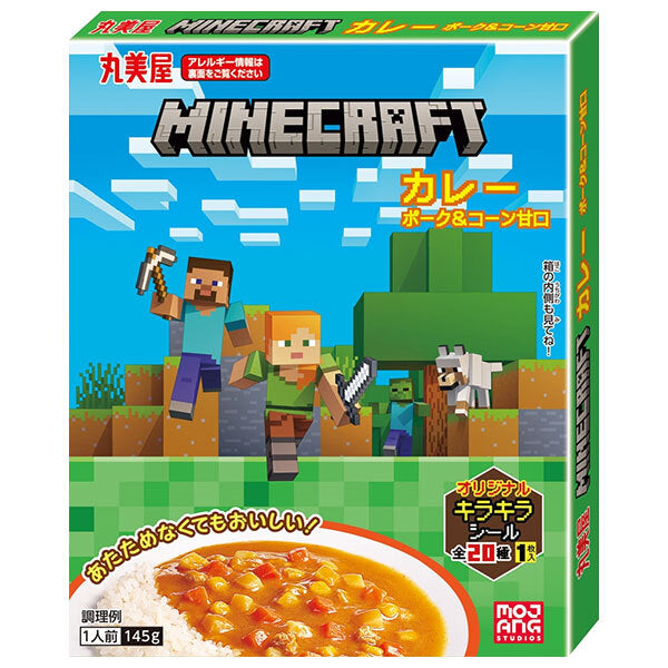 Marumiya Minecraft Curry Pork & Corn Sweet 145g x 10 pieces [Shipped in Japan]
