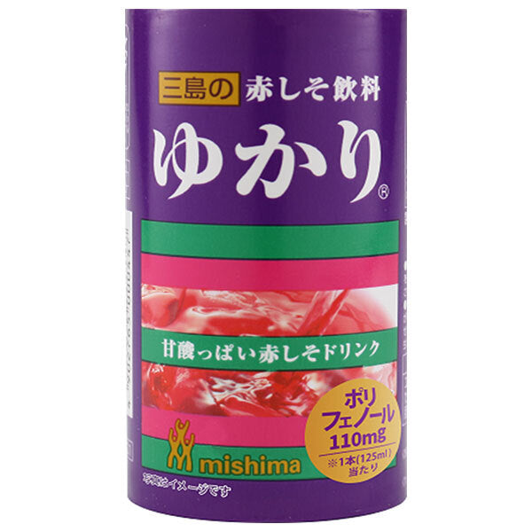 Mishima Foods Red Perilla Drink Yukari 125ml Cartocan x 30 bottles [Shipped in Japan]