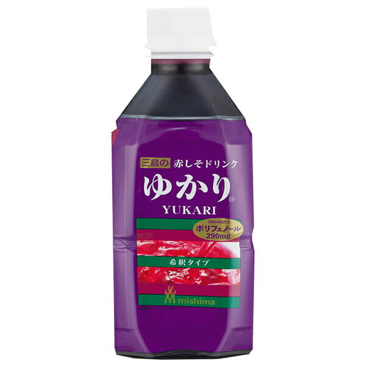 Mishima Foods Yukari Red Shiso Drink 340ml PET Bottles x 24 [Ships from Japan]