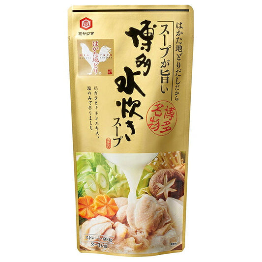 Miyajima soy sauce Hakata mizutaki soup 600g x 10 bags [shipped in Japan]