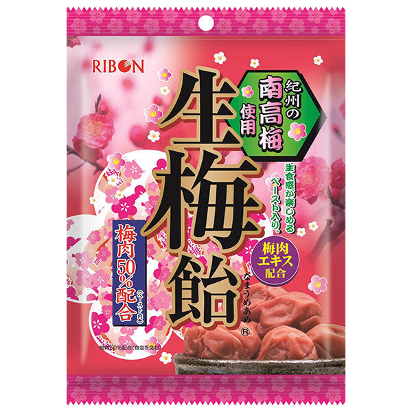 Ribbon raw plum candy 90g x 12 bags [shipped in Japan]