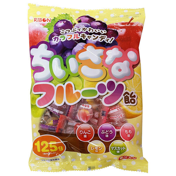 Ribbon Small Fruit Candy, 125g x 12 bags [Ships from Japan] 