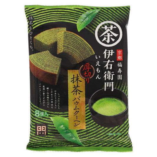 Montoire Iyemon Thick Sliced Matcha Baum 8 pieces x 12 bags [shipped in Japan]