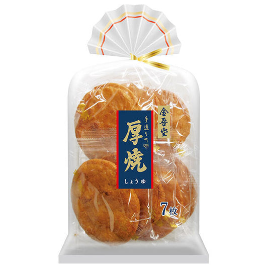 金吾堂製菓 厚焼しょうゆ 7枚×12袋入【日本出荷】