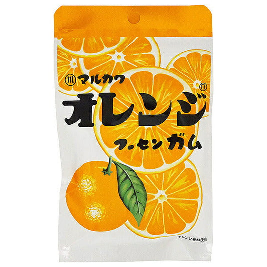 丸川製菓 チャック袋 オレンジ フーセンガム 47g×10袋入【日本出荷】